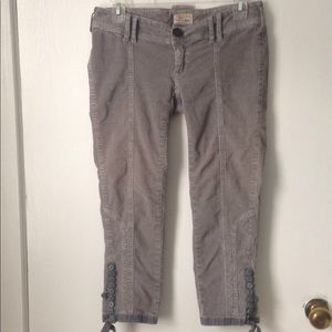 Free People Corduroy Capris Sz 0